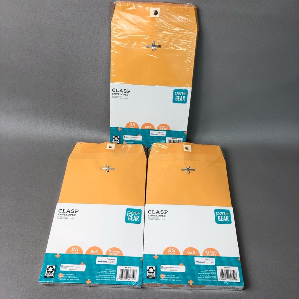 Pen+Gear 6” x 9” Clasp Envelopes Brown Kraft Gummed